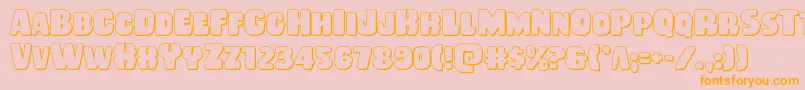 Rubberboy3D Font – Orange Fonts on Pink Background