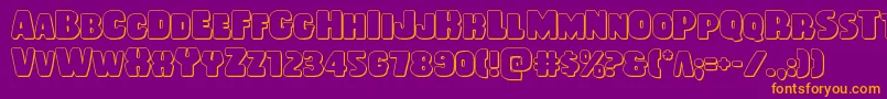 Rubberboy3D Font – Orange Fonts on Purple Background