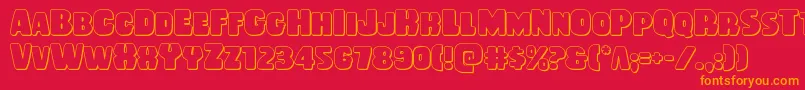 Rubberboy3D Font – Orange Fonts on Red Background