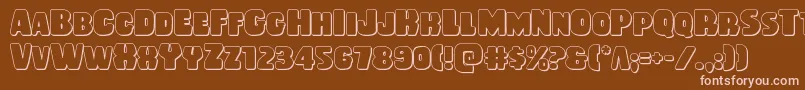 Rubberboy3D Font – Pink Fonts on Brown Background