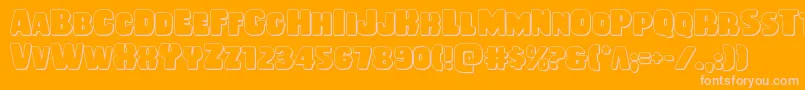 Rubberboy3D Font – Pink Fonts on Orange Background