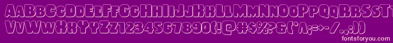 Rubberboy3D Font – Pink Fonts on Purple Background