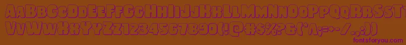 Rubberboy3D Font – Purple Fonts on Brown Background