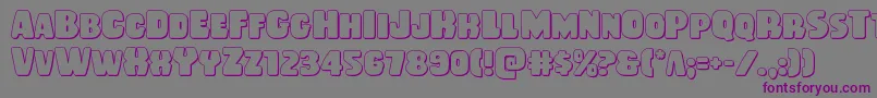 Rubberboy3D Font – Purple Fonts on Gray Background