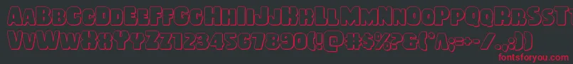 フォントRubberboy3D – 黒い背景に赤い文字