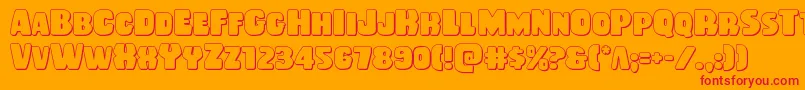 Rubberboy3D Font – Red Fonts on Orange Background