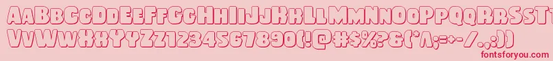 Rubberboy3D Font – Red Fonts on Pink Background