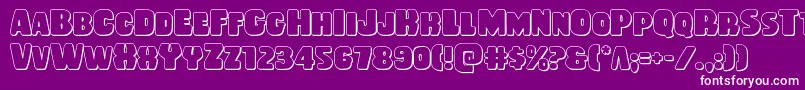 Rubberboy3D Font – White Fonts on Purple Background