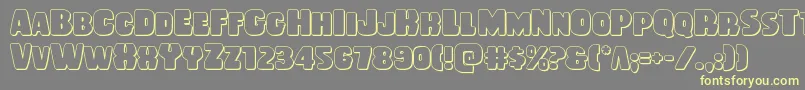 Rubberboy3D Font – Yellow Fonts on Gray Background
