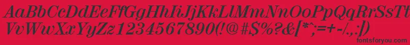 ValenciaDemiboldita Font – Black Fonts on Red Background