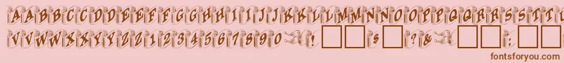 DanielRegular Font – Brown Fonts on Pink Background