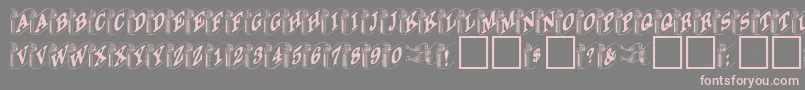 DanielRegular Font – Pink Fonts on Gray Background