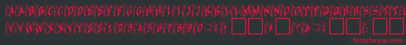 DanielRegular Font – Red Fonts on Black Background