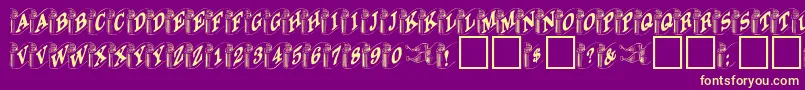 DanielRegular Font – Yellow Fonts on Purple Background