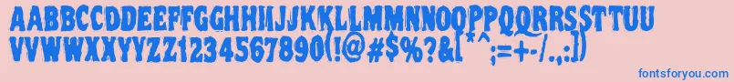 Weitere Informationen zur Vtc Nightoftheooziedeadcaps-Schriftart Vtc Nightoftheooziedeadcaps-Schriftart – Blaue Schriften auf rosa Hintergrund