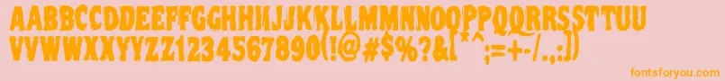 Vtc Nightoftheooziedeadcaps Font – Orange Fonts on Pink Background