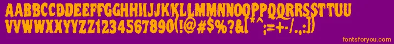 Vtc Nightoftheooziedeadcaps Font – Orange Fonts on Purple Background
