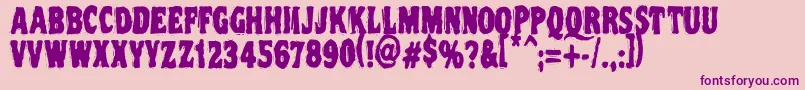 Vtc Nightoftheooziedeadcaps Font – Purple Fonts on Pink Background
