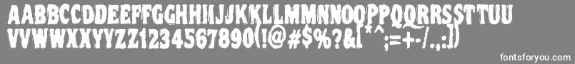 Vtc Nightoftheooziedeadcaps Font – White Fonts on Gray Background