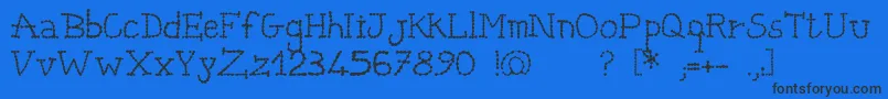 Catena-Schriftart – Schwarze Schriften auf blauem Hintergrund