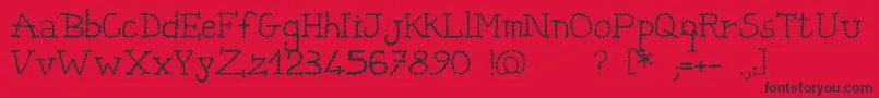 Catena Font – Black Fonts on Red Background