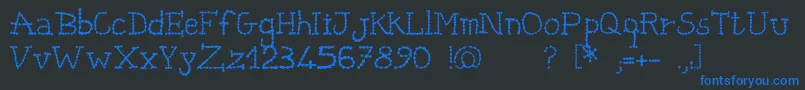 Catena Font – Blue Fonts on Black Background