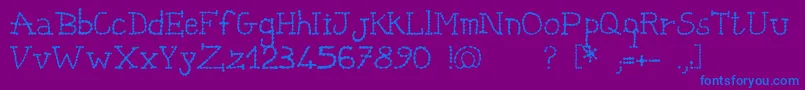 Catena Font – Blue Fonts on Purple Background