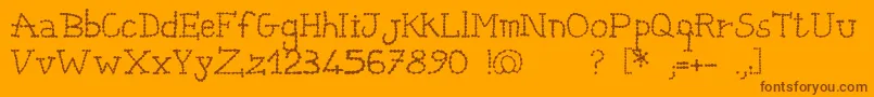 Catena Font – Brown Fonts on Orange Background