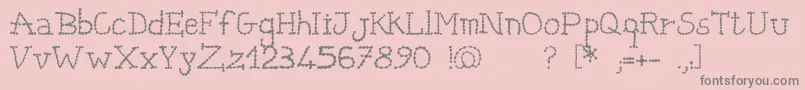 Catena Font – Gray Fonts on Pink Background