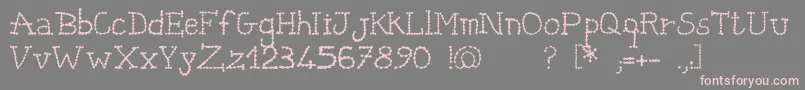 Catena Font – Pink Fonts on Gray Background