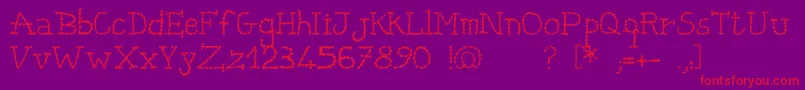 Catena Font – Red Fonts on Purple Background