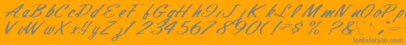 FinalRegularTtnorm-Schriftart – Graue Schriften auf orangefarbenem Hintergrund