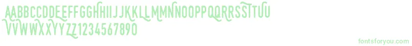 Monthoers Font – Green Fonts on White Background