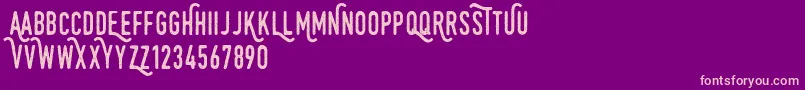 Monthoers Font – Pink Fonts on Purple Background