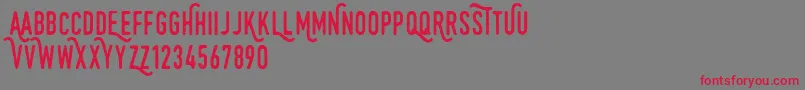 Monthoers Font – Red Fonts on Gray Background