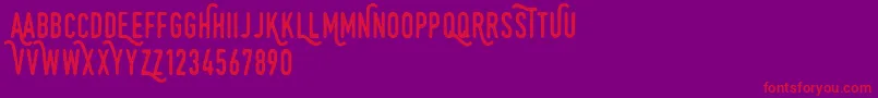 Monthoers Font – Red Fonts on Purple Background