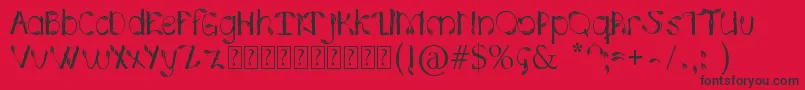 HojasPlata0.2 Font – Black Fonts on Red Background