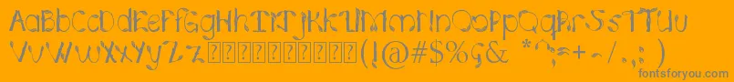 HojasPlata0.2 Font – Gray Fonts on Orange Background