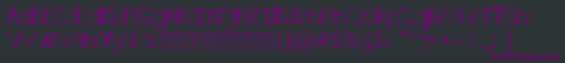 Fonte HojasPlata0.2 – fontes roxas em um fundo preto
