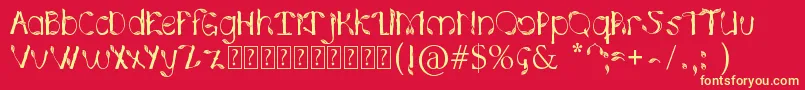 HojasPlata0.2 Font – Yellow Fonts on Red Background