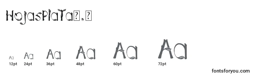 HojasPlata0.2 Font Sizes
