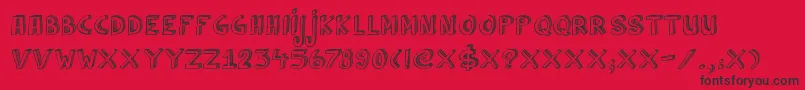 DkCulDeSac Font – Black Fonts on Red Background