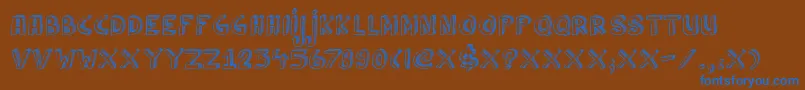 DkCulDeSac Font – Blue Fonts on Brown Background