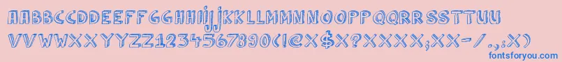 DkCulDeSac Font – Blue Fonts on Pink Background