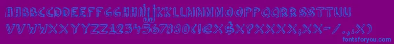 Шрифт DkCulDeSac – синие шрифты на фиолетовом фоне
