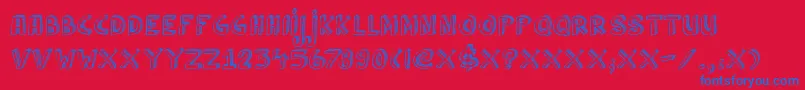 DkCulDeSac Font – Blue Fonts on Red Background