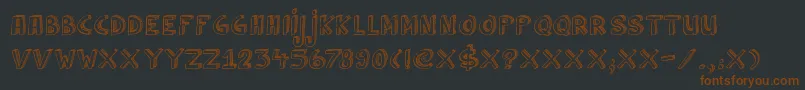 DkCulDeSac Font – Brown Fonts on Black Background