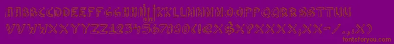 DkCulDeSac Font – Brown Fonts on Purple Background