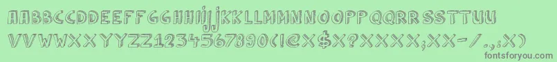 DkCulDeSac Font – Gray Fonts on Green Background