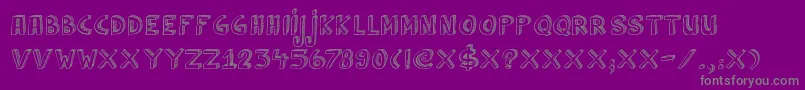 フォントDkCulDeSac – 紫の背景に灰色の文字